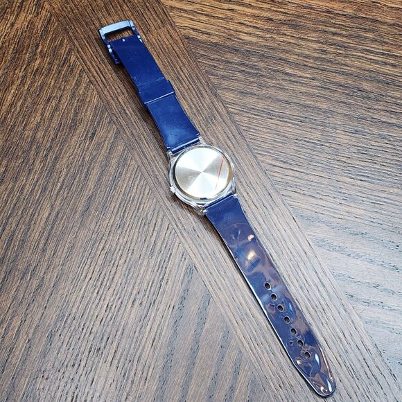 Planters Retro Style Watch With Navy Blue Band & Clear Case - Picture 3 of 5